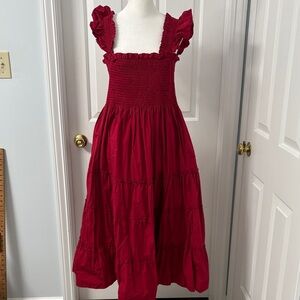Hill House The Nap Dress Deep Red Size XL